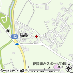 秋田県大館市花岡町猫鼻26-55周辺の地図