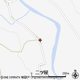 秋田県大館市雪沢二ツ屋5周辺の地図
