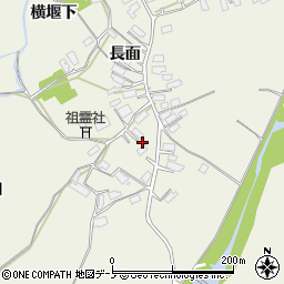 秋田県大館市釈迦内長面25周辺の地図