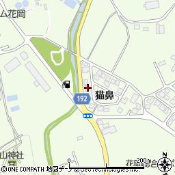 秋田県大館市花岡町猫鼻26-25周辺の地図