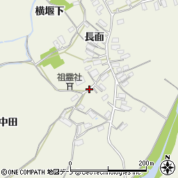 秋田県大館市釈迦内長面周辺の地図