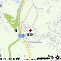 秋田県大館市花岡町猫鼻26-41周辺の地図