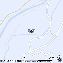 秋田県山本郡八峰町峰浜目名潟岩子周辺の地図