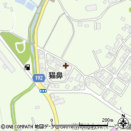 秋田県大館市花岡町猫鼻26-37周辺の地図