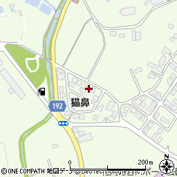 秋田県大館市花岡町猫鼻26-36周辺の地図
