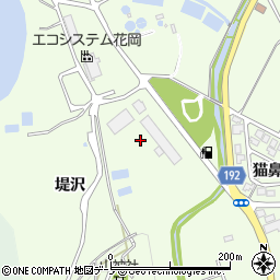 秋田県大館市花岡町堤沢周辺の地図