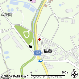 秋田県大館市花岡町猫鼻26-22周辺の地図