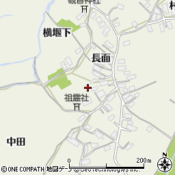 秋田県大館市釈迦内長面452周辺の地図
