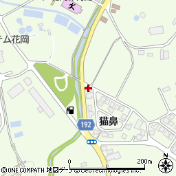 秋田県大館市花岡町猫鼻26-21周辺の地図