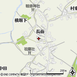 秋田県大館市釈迦内長面34周辺の地図