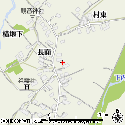 秋田県大館市釈迦内長面61周辺の地図