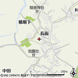 秋田県大館市釈迦内長面36周辺の地図