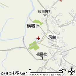 秋田県大館市釈迦内長面57-2周辺の地図