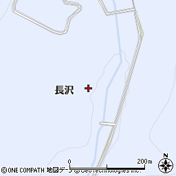 秋田県小坂町（鹿角郡）上向（長沢）周辺の地図