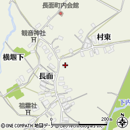 秋田県大館市釈迦内長面57周辺の地図