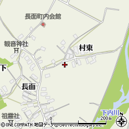 秋田県大館市釈迦内長面55周辺の地図