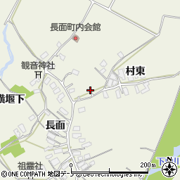 秋田県大館市釈迦内長面53周辺の地図