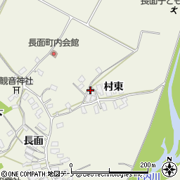 秋田県大館市釈迦内村東周辺の地図
