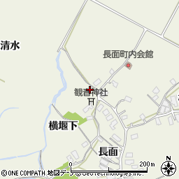 秋田県大館市釈迦内長面38周辺の地図