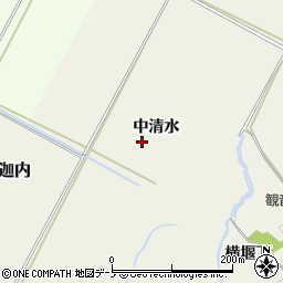 秋田県大館市釈迦内中清水周辺の地図