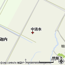 秋田県大館市釈迦内（中清水）周辺の地図