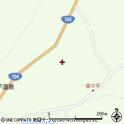 青森県三戸郡田子町原雀ケ平周辺の地図