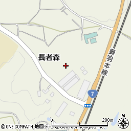 秋田県大館市釈迦内長者森周辺の地図