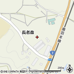 秋田県大館市釈迦内（長者森）周辺の地図