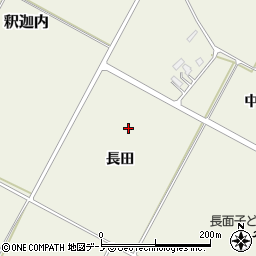 秋田県大館市釈迦内（長田）周辺の地図