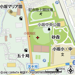 秋田県小坂町（鹿角郡）小坂（砂森）周辺の地図