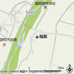 秋田県大館市釈迦内福館周辺の地図