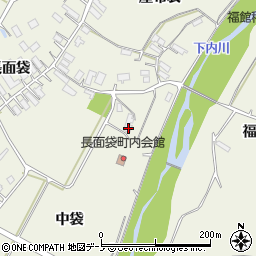 秋田県大館市釈迦内中袋周辺の地図