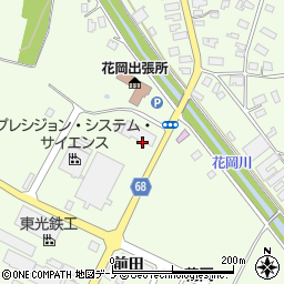 秋田県大館市花岡町前田周辺の地図