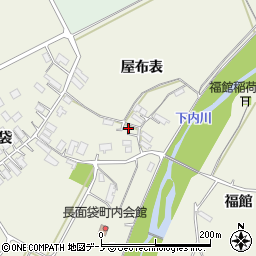 秋田県大館市釈迦内屋布表周辺の地図