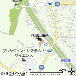 秋田県大館市花岡町前田102周辺の地図