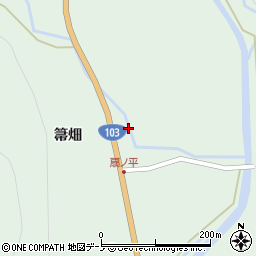 秋田県鹿角市十和田大湯箒畑周辺の地図