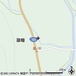 秋田県鹿角市十和田大湯（箒畑）周辺の地図