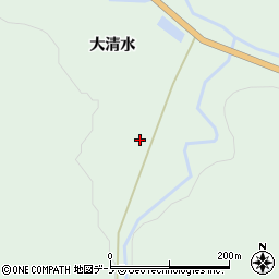 秋田県鹿角市十和田大湯大清水143周辺の地図