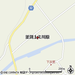 青森県三戸郡田子町田子釜渕上ミ川原周辺の地図