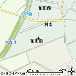 秋田県大館市粕田粕田南周辺の地図