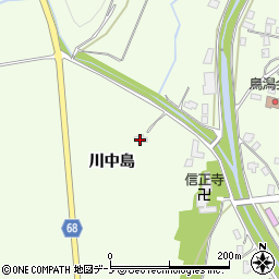 秋田県大館市花岡町川中島周辺の地図