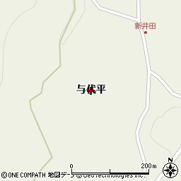 青森県田子町（三戸郡）田子（与代平）周辺の地図