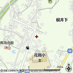 秋田県大館市花岡町根井下周辺の地図