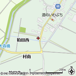 秋田県大館市粕田村西38周辺の地図