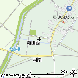 秋田県大館市粕田粕田西周辺の地図