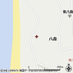 秋田県八峰町（山本郡）八森（八森）周辺の地図