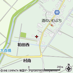 秋田県大館市粕田村西26周辺の地図