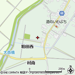 秋田県大館市粕田村西30周辺の地図