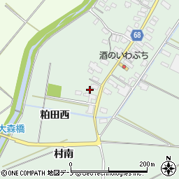 秋田県大館市粕田村西5周辺の地図