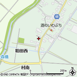 秋田県大館市粕田村西4周辺の地図